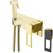 Гигиенический душ со смесителем Boheme Q 147-GB Золото Черный