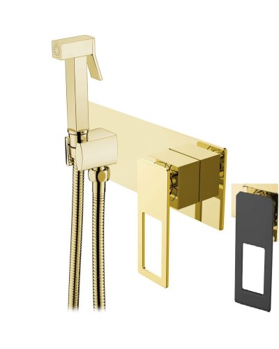 Гигиенический душ со смесителем Boheme Q 147-GB Золото Черный