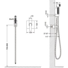 Гигиенический душ со смесителем Timo Torne 4389/17SM Золото матовое