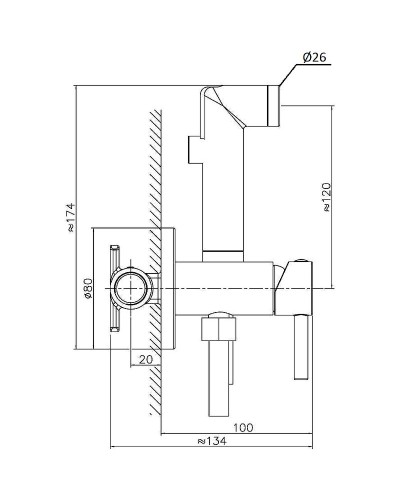 Гигиенический душ со смесителем Orange Karl M05-888cr Хром