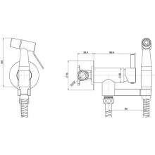 Гигиенический душ Paini Isola ISPZ442 Черный