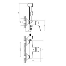 Гигиенический душ со смесителем Rossinka RS29-52 Хром
