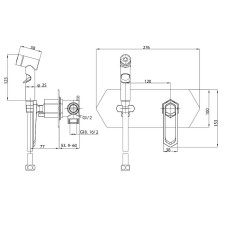 Гигиенический душ со смесителем Lemark Prizma LM3919C Хром