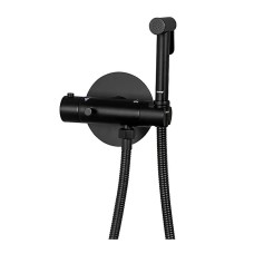 Гигиенический душ со смесителем Gappo G7290-6 с термостатом Черный матовый