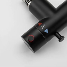 Гигиенический душ со смесителем Gappo G7290-6 с термостатом Черный матовый