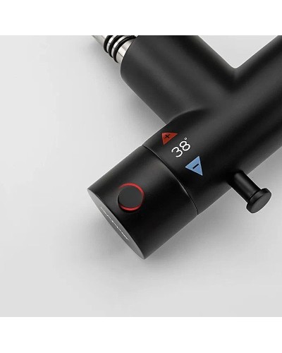 Гигиенический душ со смесителем Gappo G7290-6 с термостатом Черный матовый