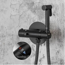 Гигиенический душ со смесителем Gappo G7290-6 с термостатом Черный матовый