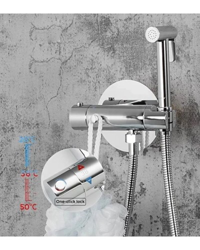 Гигиенический душ со смесителем Gappo G7290 с термостатом Хром