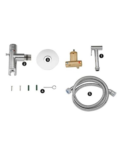 Гигиенический душ со смесителем Gappo G7290 с термостатом Хром