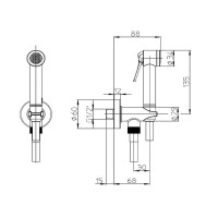 Гигиенический душ Bossini Apice CE4002.073 Черный матовый