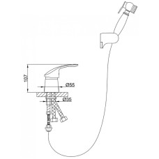 Гигиенический душ со смесителем Frap H21 F1221-2 Хром