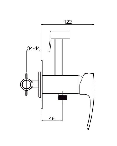Гигиенический душ со смесителем Gappo G07-6 G7207-6 Черный матовый