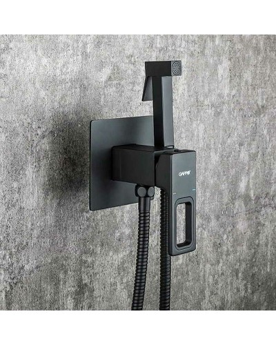 Гигиенический душ со смесителем Gappo G17-6 G7217-6 Черный матовый