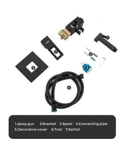 Гигиенический душ со смесителем Gappo G17-6 G7217-6 Черный матовый