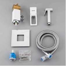 Гигиенический душ со смесителем Gappo G7217-8 Белый Хром