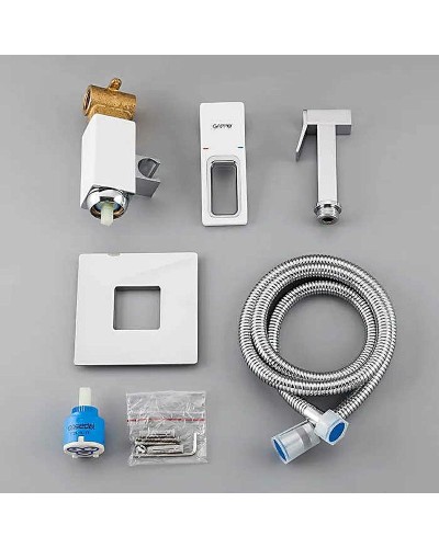 Гигиенический душ со смесителем Gappo G7217-8 Белый Хром