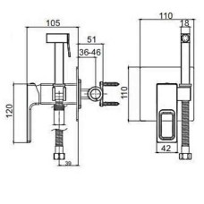 Гигиенический душ со смесителем Gappo G7217-8 Белый Хром