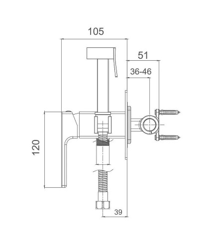 Гигиенический душ со смесителем Gappo G7218 Хром