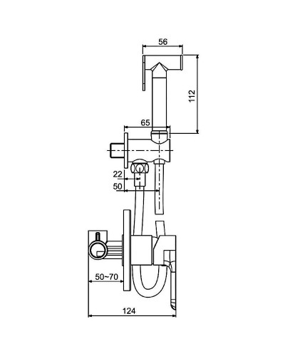 Гигиенический душ со смесителем Gappo Noar G7248 Белый Хром