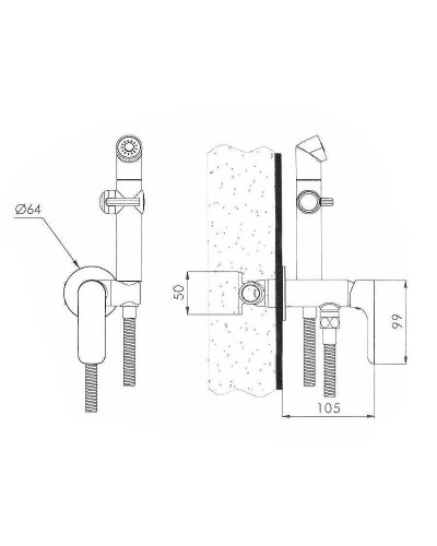 Гигиенический душ со смесителем Gappo G7248-1 Хром