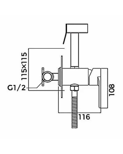 Гигиенический душ со смесителем Gappo G7299-20 Сатин