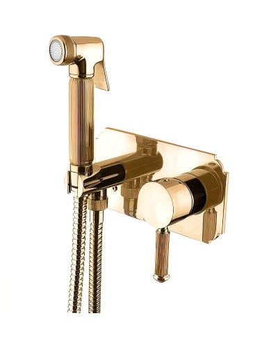 Гигиенический душ со смесителем Cezares Olimp-DIF-03/24-L Золото 24 карат