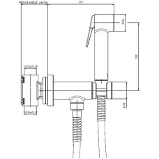 Гигиенический душ со смесителем Bossini Paloma Brass E37005B.094 Никель брашированный
