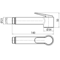 Гигиенический душ Bossini Paloma Brass E37005B.043 Золото сатинированное