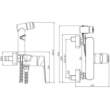 Гигиенический душ со смесителем Rossinka RS46-52 Хром