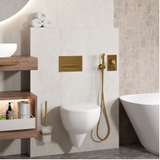 Гигиенический душ со смесителем WasserKRAFT А71097 Золото