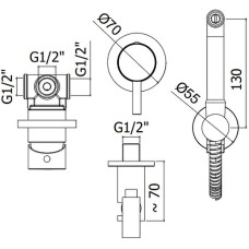 Гигиенический душ со смесителем Paffoni Light KITDUP110NO Черный матовый