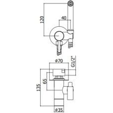 Гигиенический душ со смесителем Paffoni Tweet Round ZDUP110HGSP Золото медовое брашированное