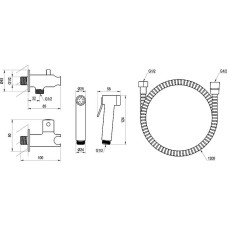 Гигиенический душ с запорным вентилем Ravak BM X070166 Хром