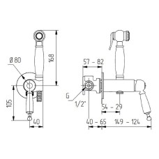 Гигиенический душ со смесителем Migliore Oxford 30531 Золото