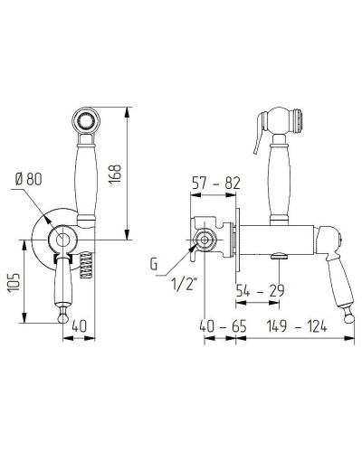 Гигиенический душ со смесителем Migliore Oxford 30529 Хром