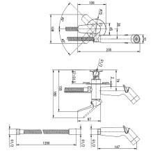 Гигиенический душ со смесителем Cersanit Flavis 64104 Хром