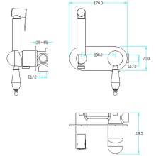 Гигиенический душ со смесителем Boheme Brillante 426-BSW Хром