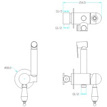 Гигиенический душ со смесителем Boheme Brillante 436-SW Хром