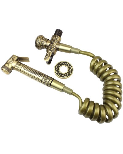 Гигиенический душ с запорным вентилем Bronze de Luxe Royal 10235/1 Бронза