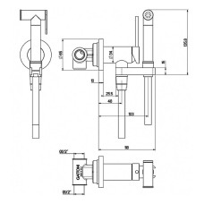 Гигиенический душ со смесителем Gattoni RT010C0 Хром