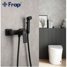 Гигиенический душ со смесителем Frap H71-6 F2071-6 Черный матовый