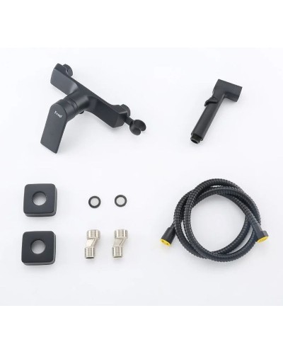 Гигиенический душ со смесителем Frap H71-6 F2071-6 Черный матовый