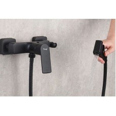 Гигиенический душ со смесителем Frap H71-6 F2071-6 Черный матовый