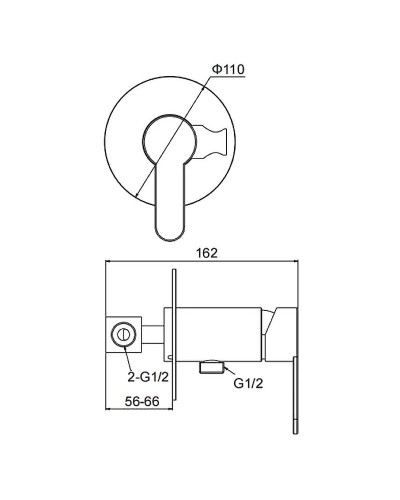 Гигиенический душ со смесителем Frap H801-6 F72801-6 Черный матовый