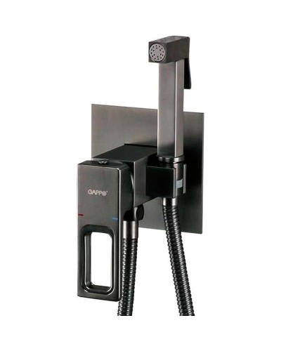 Гигиенический душ со смесителем Gappo G17-9 G7217-9 Оружейная сталь