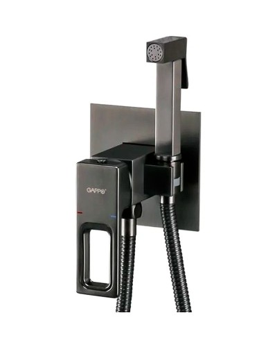 Гигиенический душ со смесителем Gappo G17-9 G7217-9 Оружейная сталь