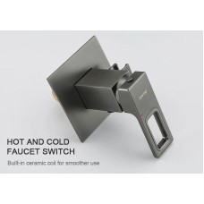 Гигиенический душ со смесителем Gappo G17-9 G7217-9 Оружейная сталь