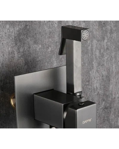 Гигиенический душ со смесителем Gappo G17-9 G7217-9 Оружейная сталь