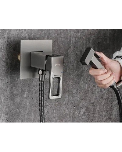 Гигиенический душ со смесителем Gappo G17-9 G7217-9 Оружейная сталь