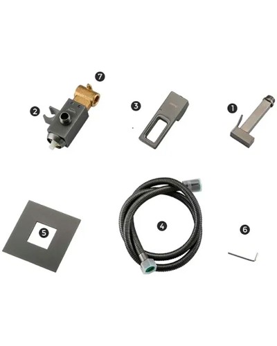 Гигиенический душ со смесителем Gappo G17-9 G7217-9 Оружейная сталь